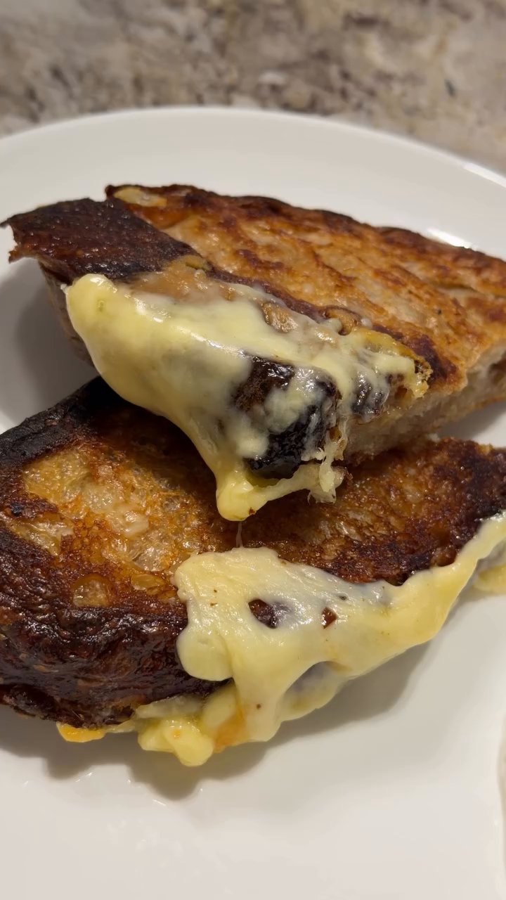 Event flyer: Melted cheese on toasted bread