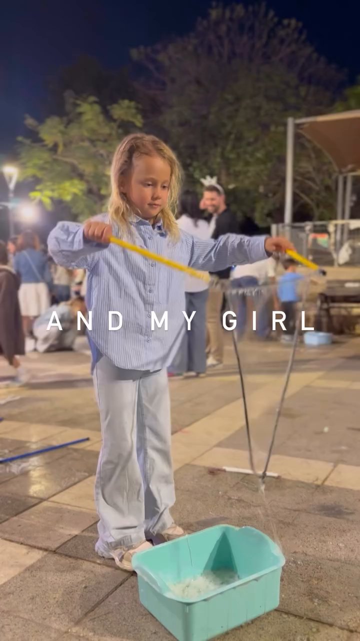 Event flyer: Child making bubbles