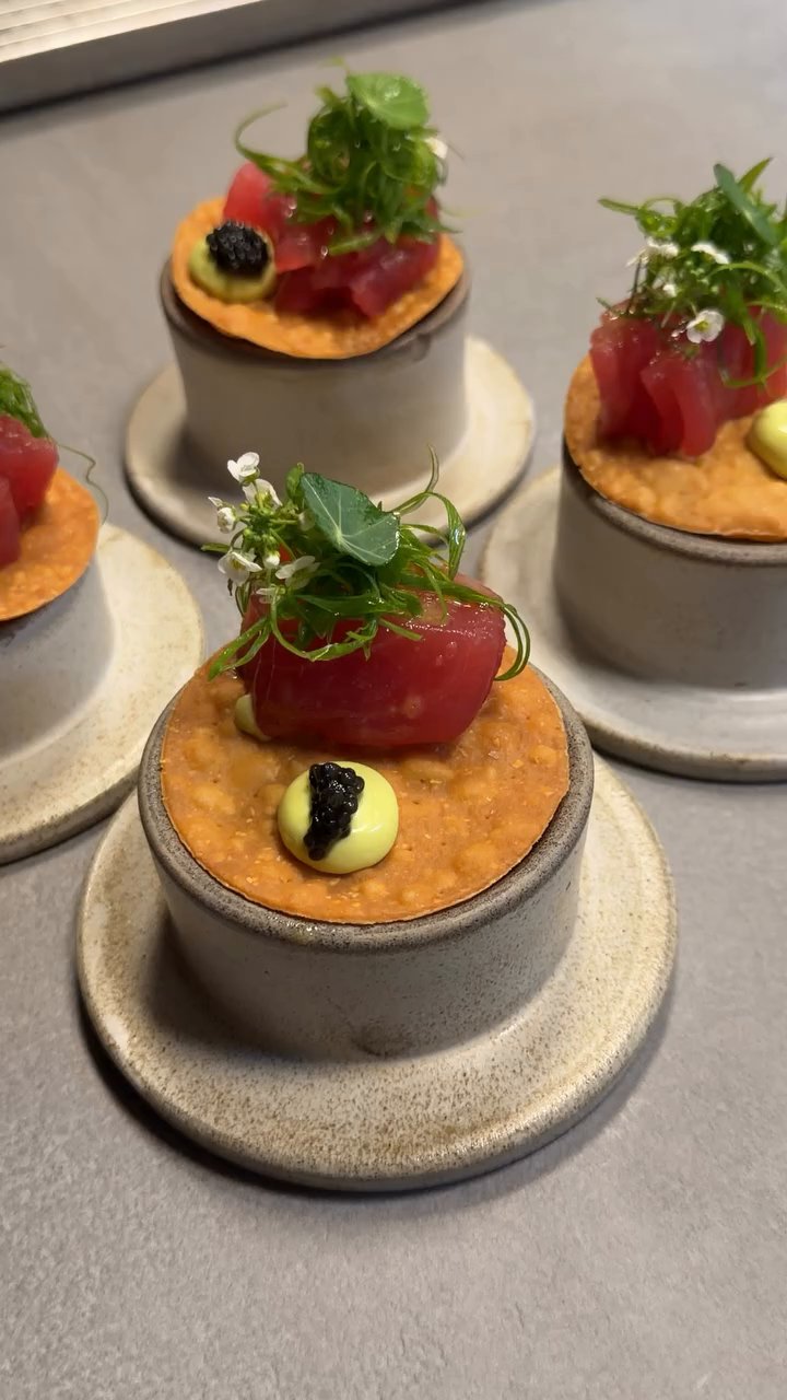 Event flyer: Gourmet dish presentation