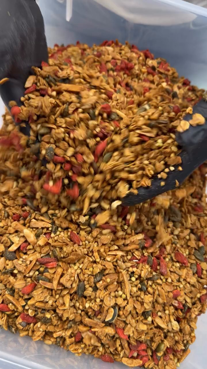 Event flyer: Freshly prepared granola mix