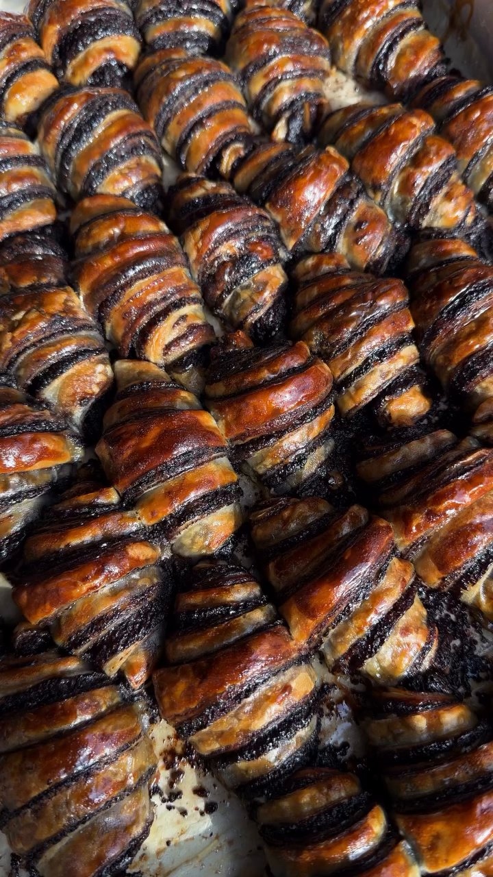 Event flyer: Freshly baked chocolate croissants