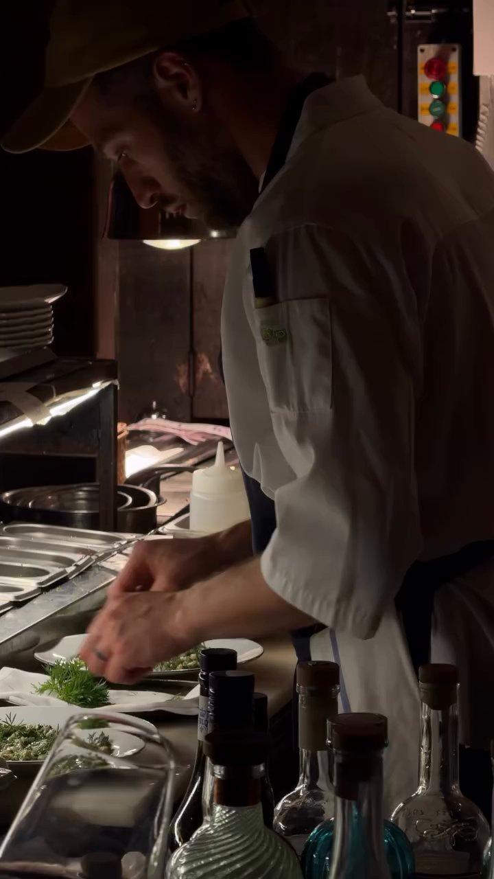 Event flyer: Chef preparing dishes with herbs