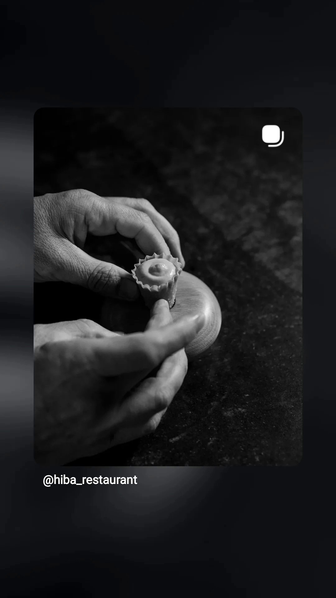 Event flyer: Food preparation in black and white