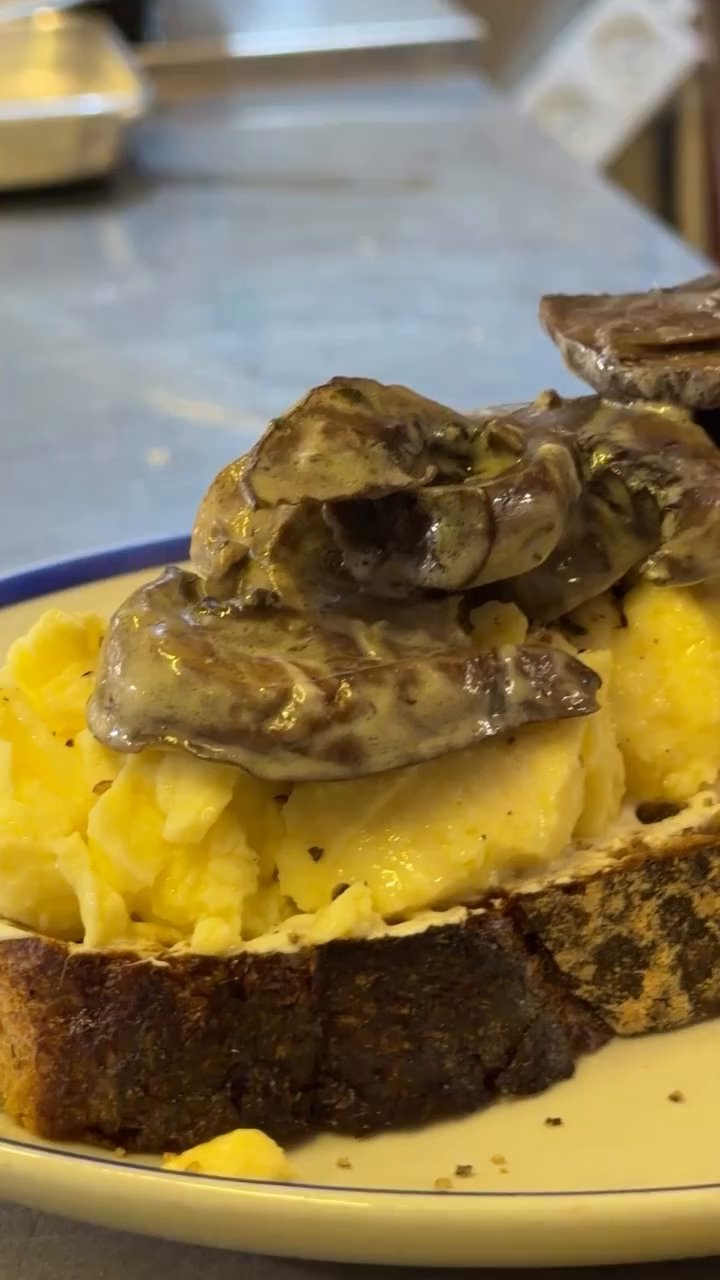 Event flyer: Delicious dish with scrambled eggs and toppings