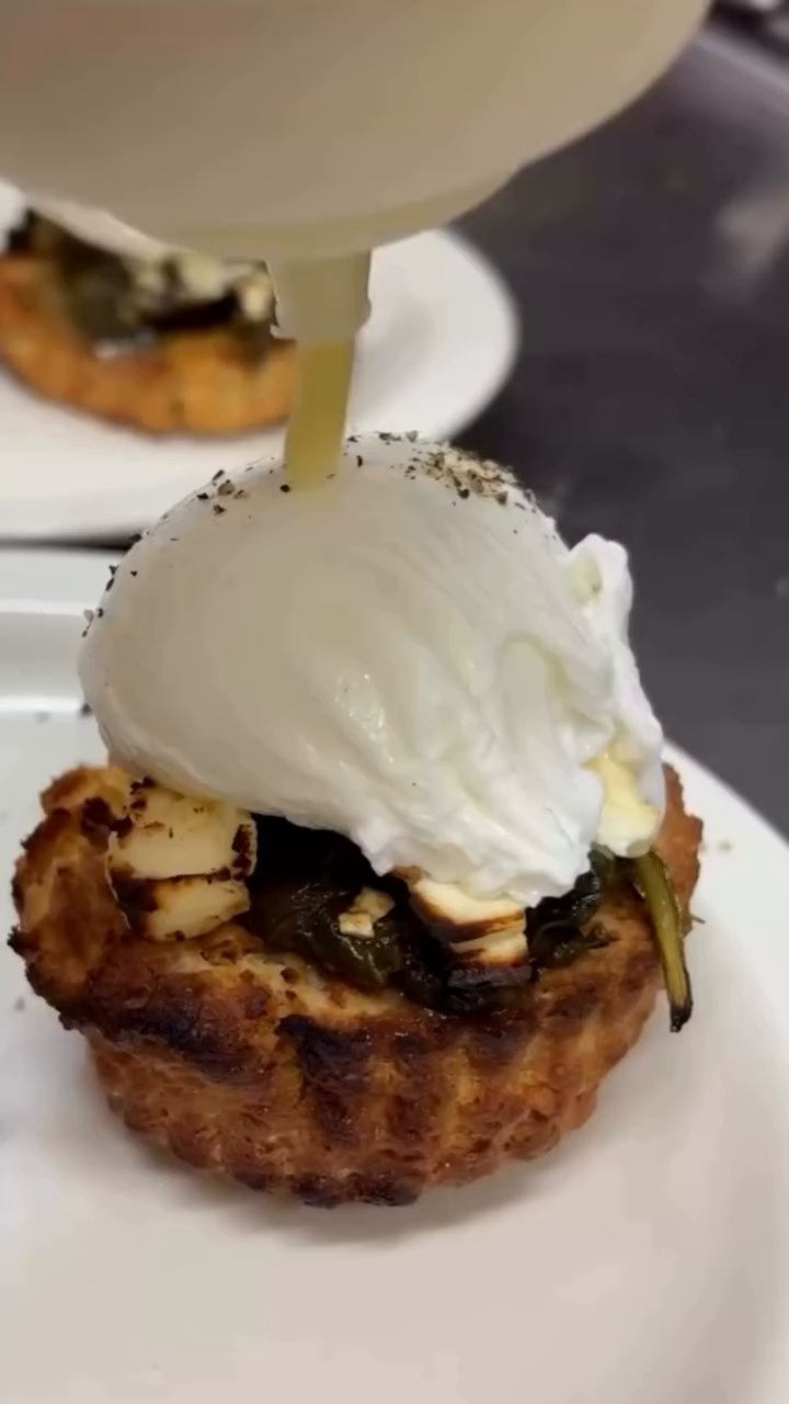 Event flyer: Delicious dish with poached eggs and hollandaise sauce