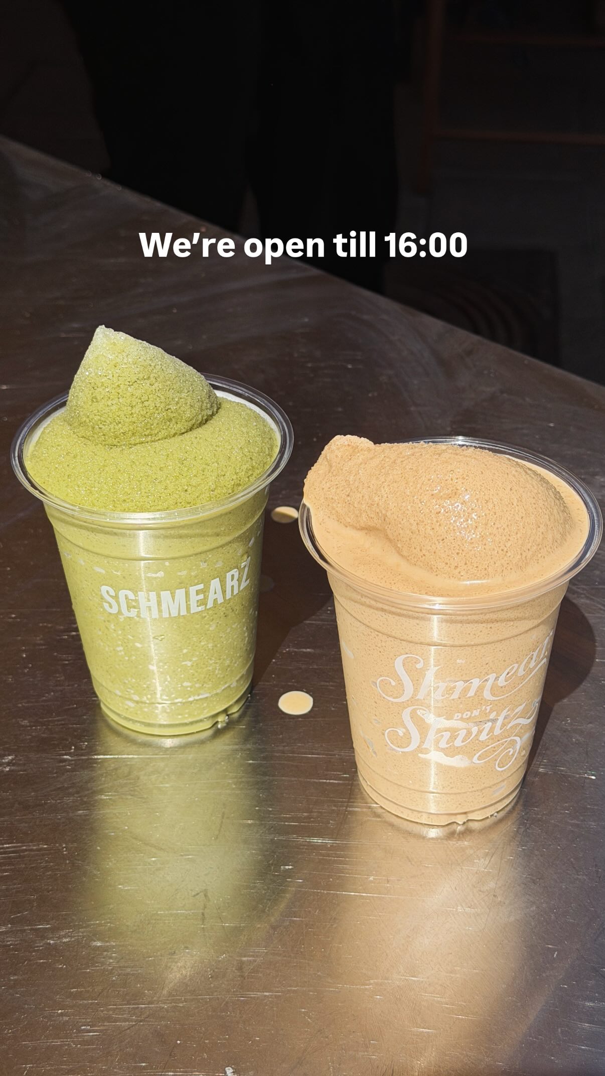 Event flyer: We're open till 16:00