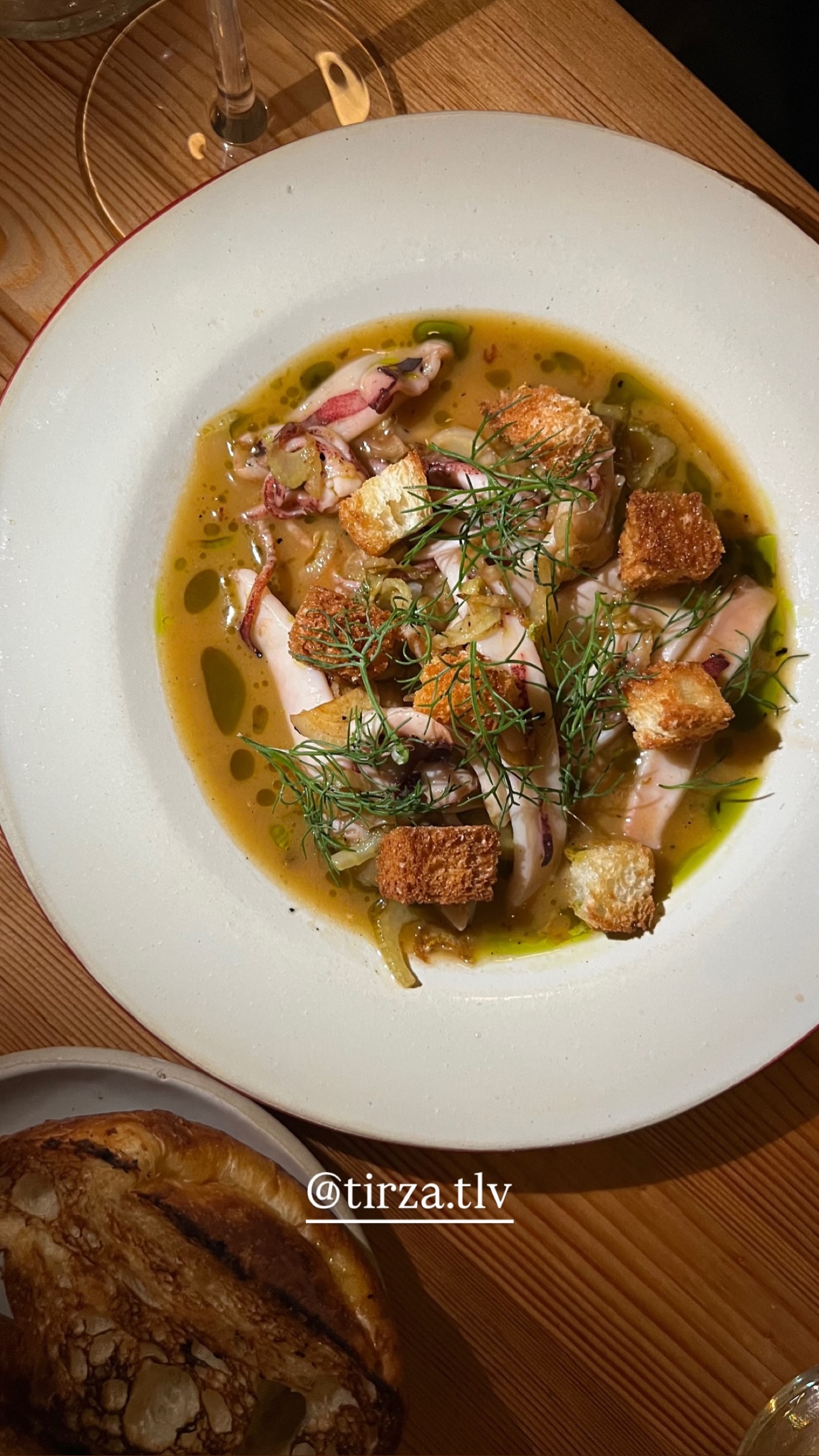 Event flyer: Delicious dish served at Tirza