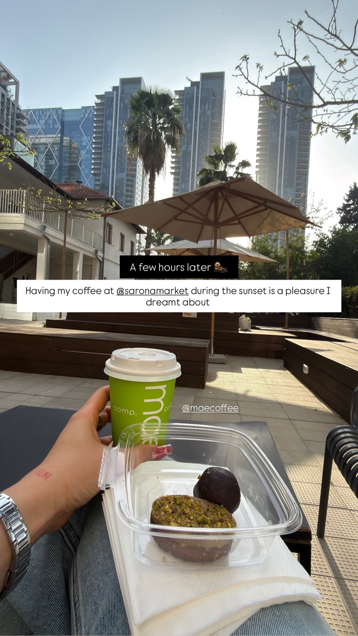 Event flyer: Enjoying coffee at Saronah Market