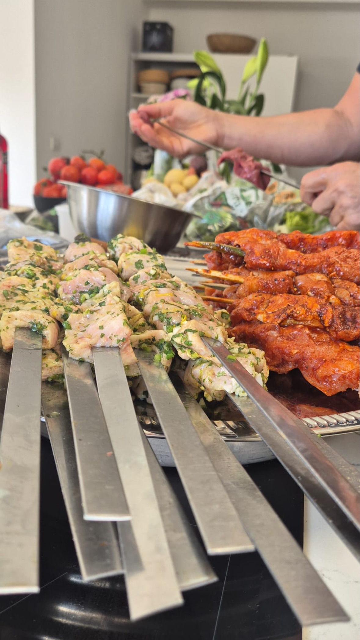 Event flyer: Grilled skewers preparation