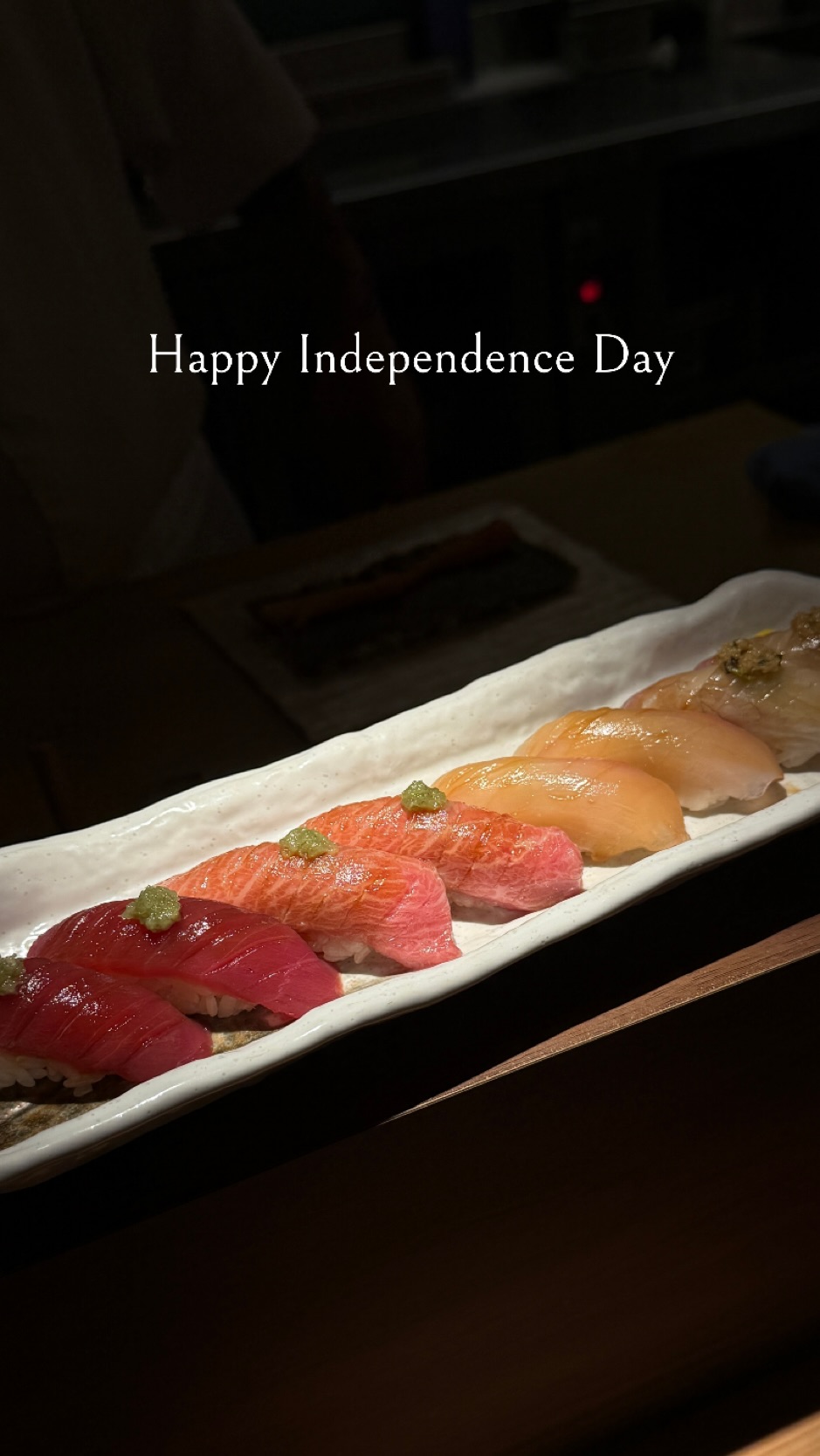 Event flyer: Sushi for Independence Day