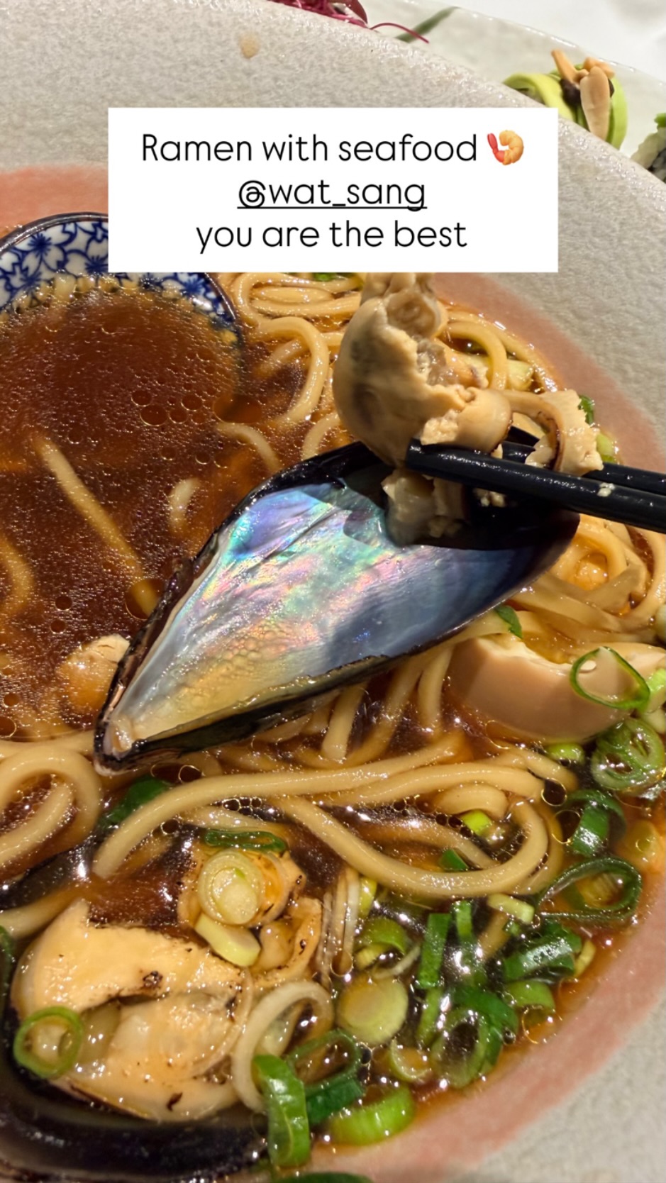 Event flyer: Ramen with seafood