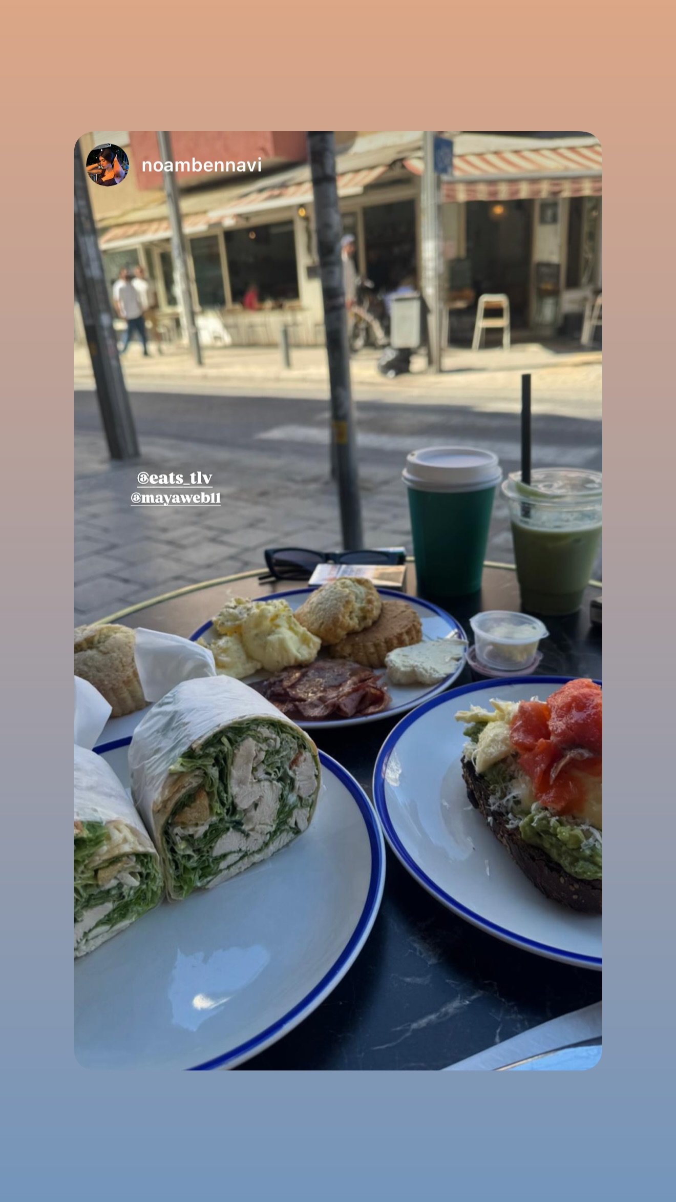 Event flyer: Brunch spread with wrap and avocado dish