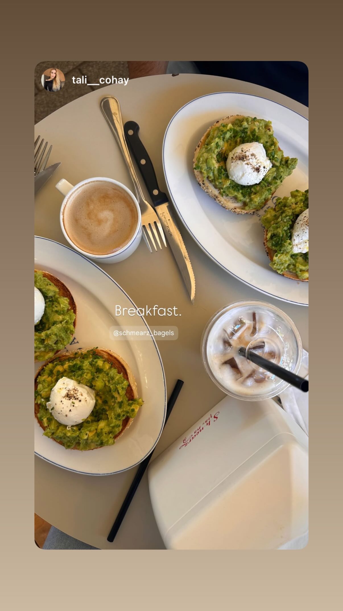 Event flyer: Breakfast with bagels and coffee