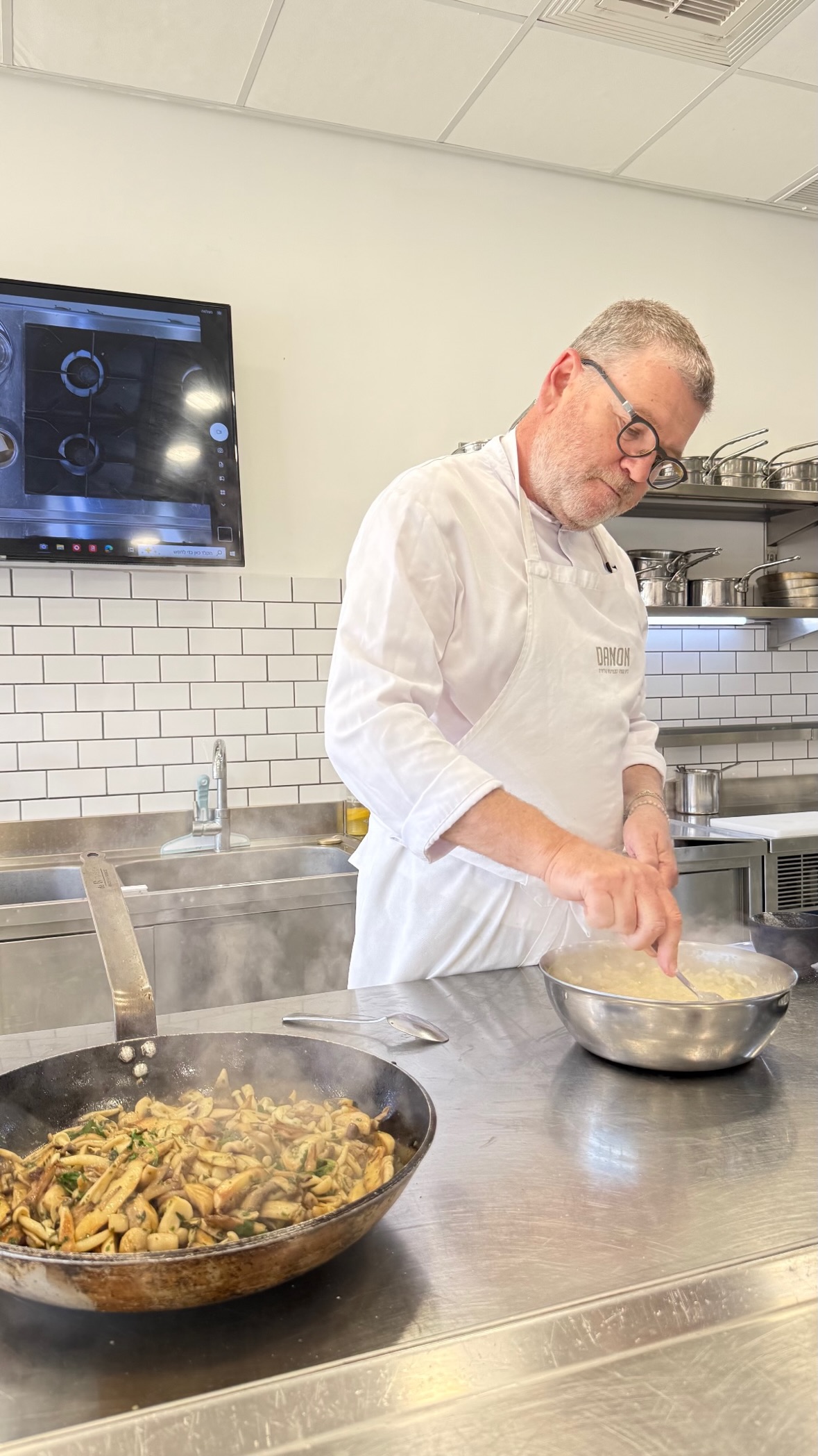 Event flyer: Chef cooking in the kitchen