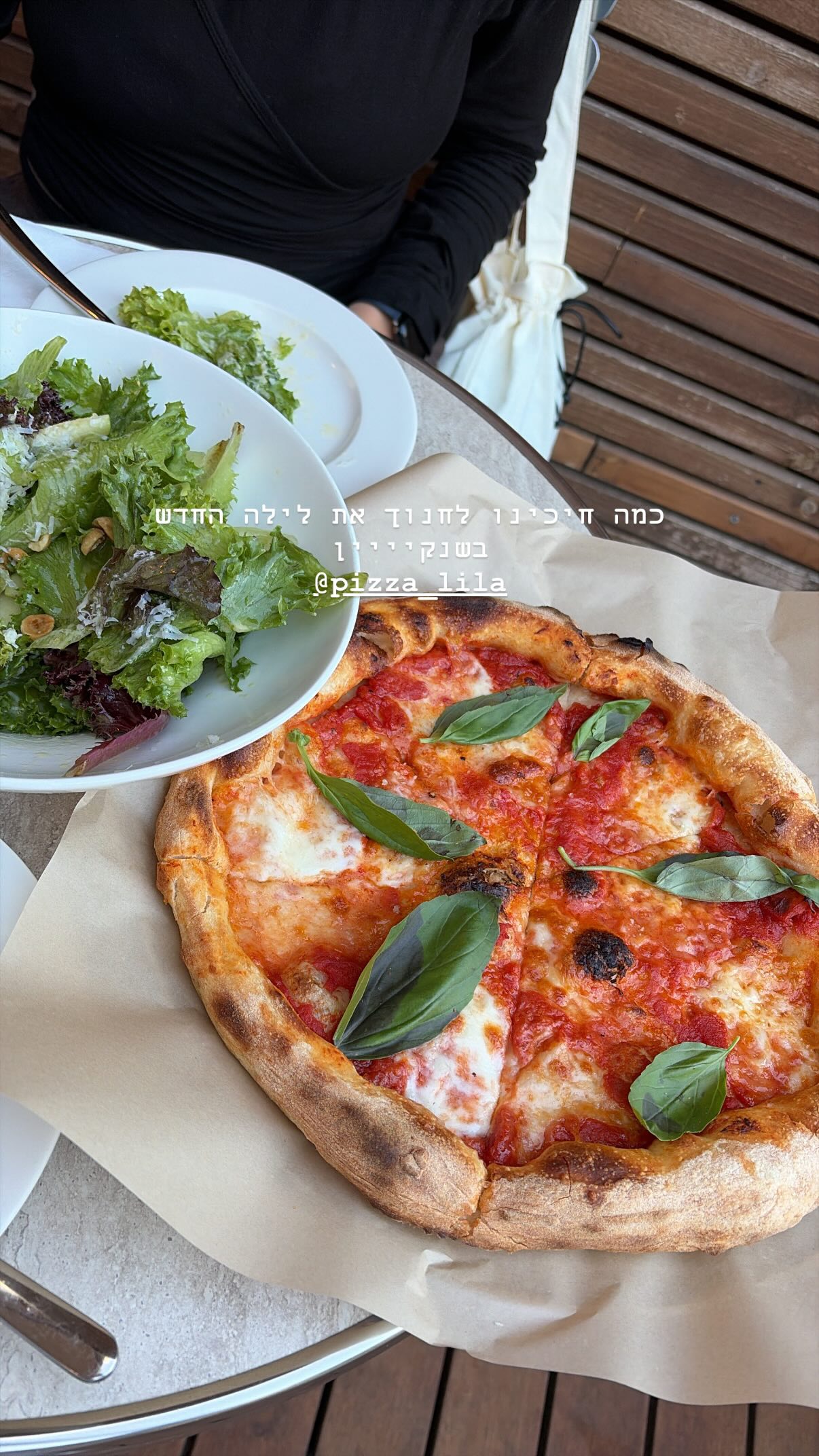 Event flyer: Pizza and Salad at Pizza Lila