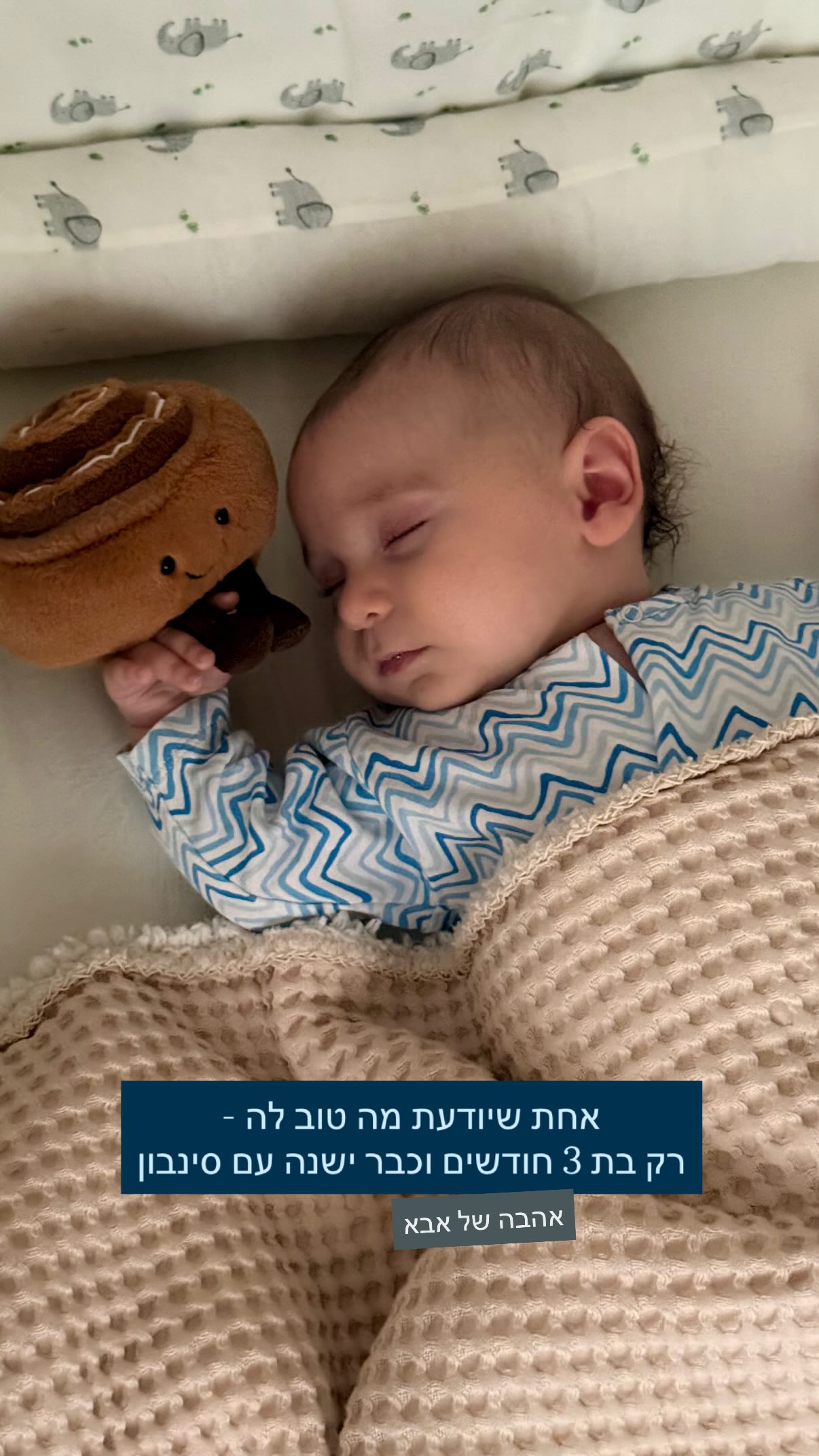 Event flyer: Baby sleeping with a plush toy