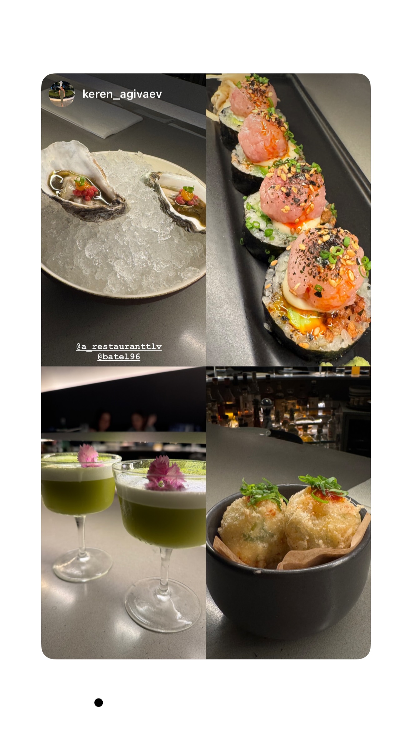 Event flyer: Food and drinks at A Restaurant TLV